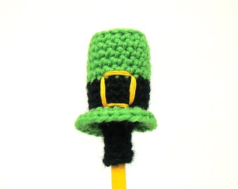 St. Patrick's Day Eraser Cover Crochet Pattern - Pencil Topper - PDF INSTANT DOWNLOAD