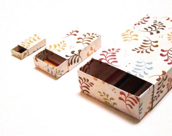 Matchbox Pattern - diy Matchbox - Printable Box Template - 3 sizes - PDF INSTANT DOWNLOAD