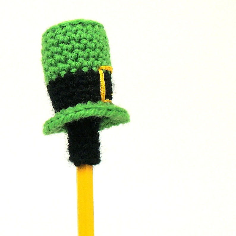 St. Patrick's Day Eraser Cover Crochet Pattern Pencil Topper PDF INSTANT DOWNLOAD image 4