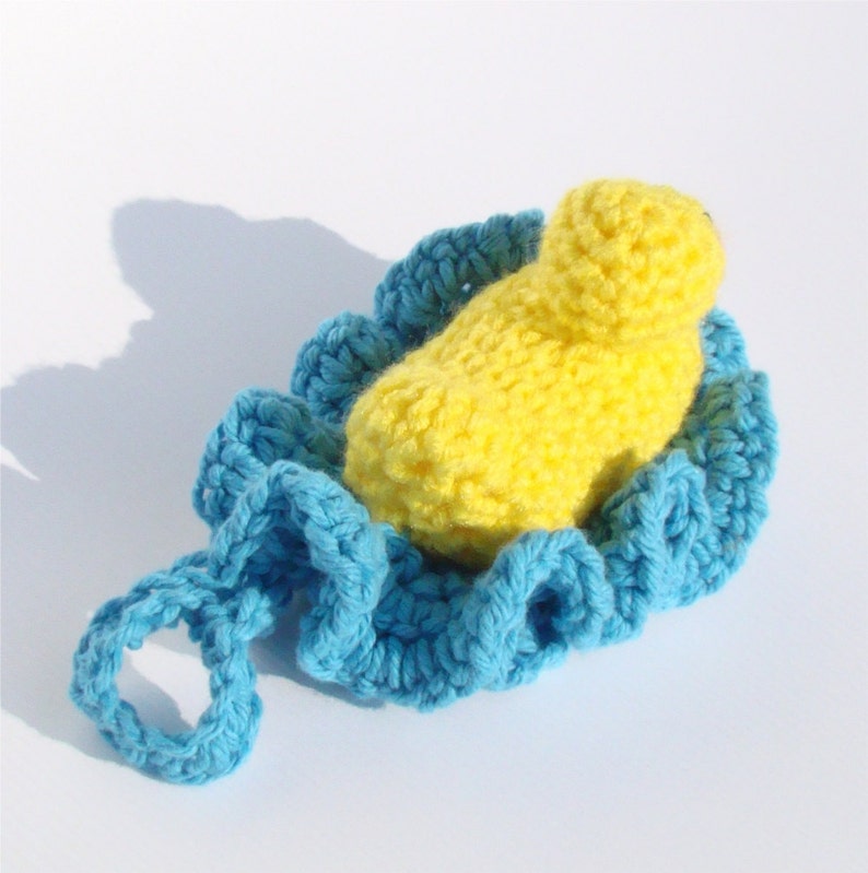 Crochet Duck Pattern Baby Gift DIY Bathroom Decor Washcloth Pattern image 5
