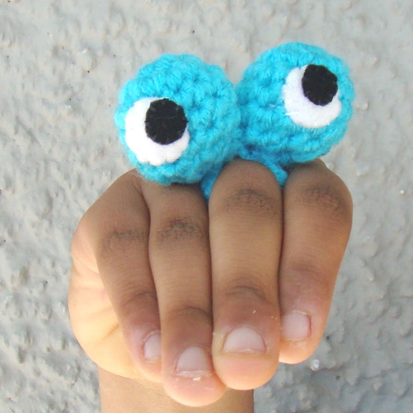 Finger Puppet Crochet Pattern Googly Eye Ring PDF INSTANT DOWNLOAD