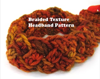 Crochet Headband Pattern DIY Wearable Fiber Art Braided Texture