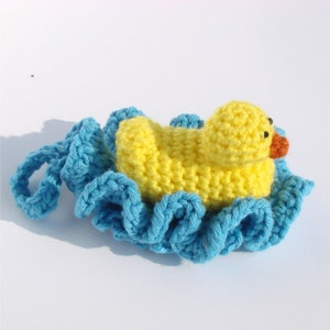 Crochet Duck Pattern Baby Gift DIY Bathroom Decor Washcloth Pattern image 4