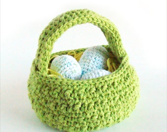 Easter Egg Basket Crochet Pattern PDF INSTANT DOWNLOAD