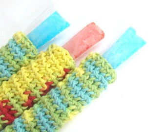 Popsicle Crochet Pattern - Summer Crochet - Freezer Pop Cover -Popsicle Cozy - Party Favor PDF PATTERN