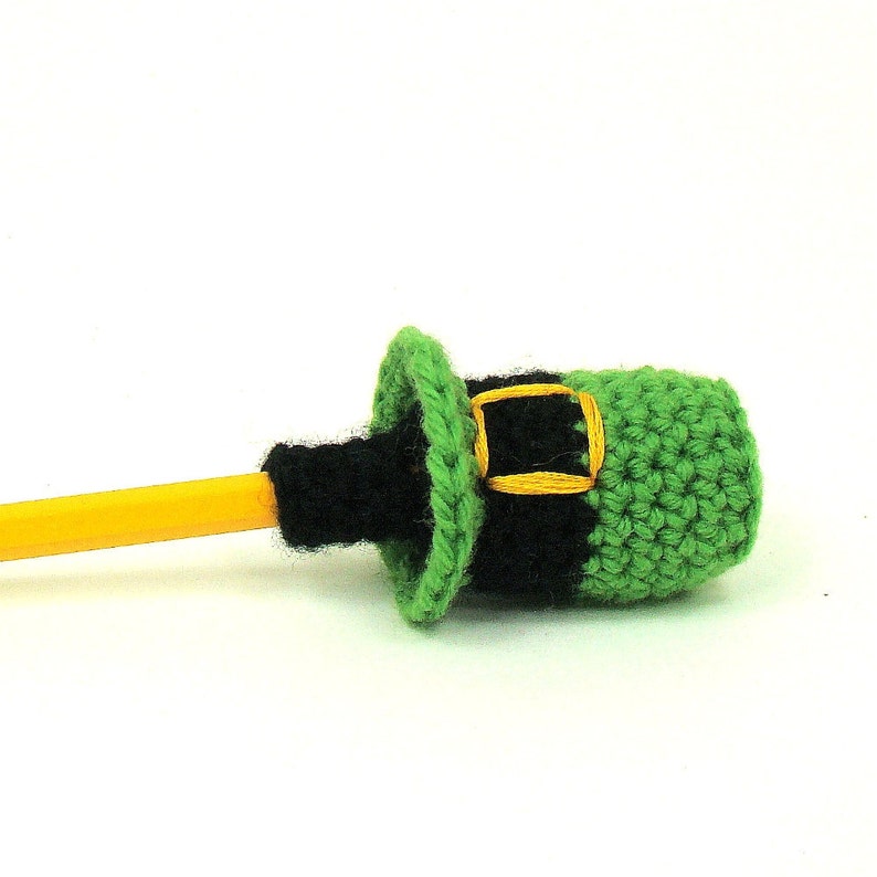 St. Patrick's Day Eraser Cover Crochet Pattern Pencil Topper PDF INSTANT DOWNLOAD image 5