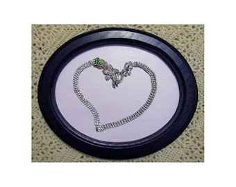 Framed Jewelry Art Open Heart With Bling