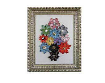 Framed Jewelry Art Zipper Tree