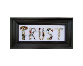 Framed Jewelry At Sign Trust Handcrafted Vintage Jewelry