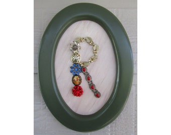 Framed Jewelry Art Letter 'R'