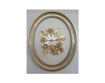 Framed Jewelry Art Flower Design #1