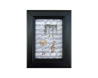 Framed Jewelry Art Music #3 Original