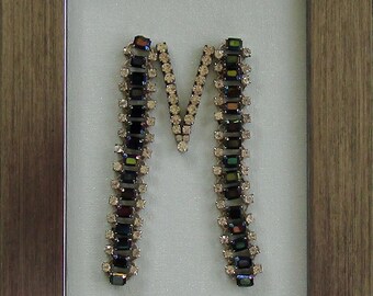 Framed Jewelry Art Letter M