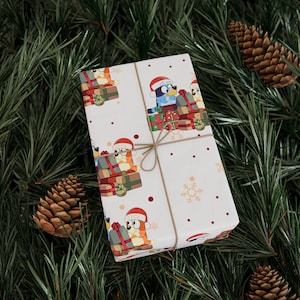Bluey Family Wrapping Paper Bluey Holiday Wrapping Paper Christmas Bluey Gift Wrap