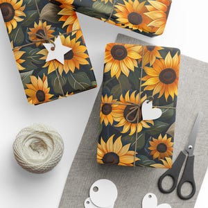 Sunflower Wrapping Paper | Floral Wrapping Paper | All Occasion Wrapping Paper