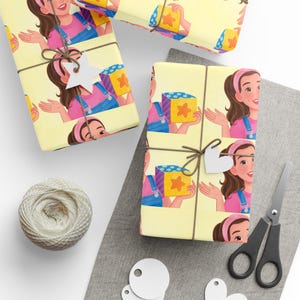 Ms Rachel Cartoon Wrapping Paper Ms Rachel Birthday Wrapping Paper Ms Rachel Christmas Wrapping Paper Ms Rachel Gift