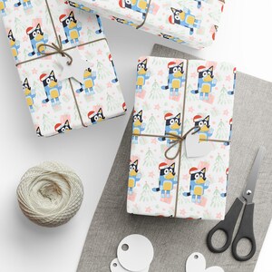 Bluey Christmas Wrapping Paper Wrapping Paper Bluey Bluey Lover Wrapping Paper