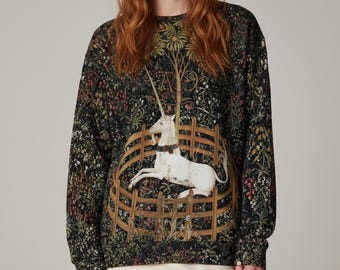 Unisex Cotton sweatshirt, The Unicorn in Captivity sweatshirt