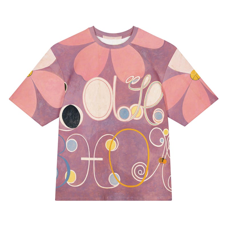 Oversized Cotton shirt, Hilma af Klint shirt, Art heavyweight t-shirt