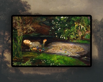 John Everett Millais - Ophelia sticker, Pre Raphaelite Aesthetic sticker, Art sticker