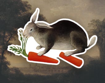 アンリ・ルソー - ウサギの食事ステッカー、美術史ステッカー - Etsy 日本