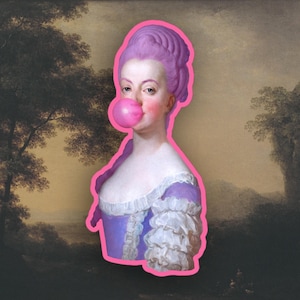 Teenage Marie Antoinette sticker, Rococo aesthetic sticker
