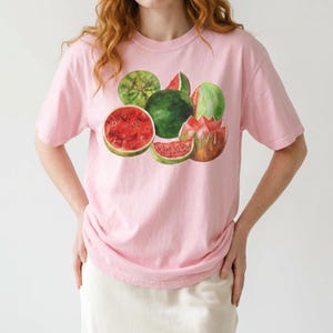 Comfort Colors® Frida Kahlo - Viva la Vida, T-shirt con angurie, Maglietta con storia dell'arte