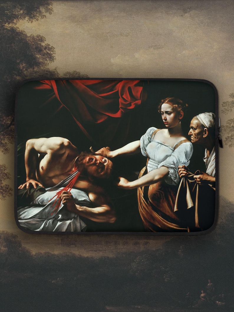 Caravaggio - Judith Beheading Holofernes Laptop Case, Renaissance ...