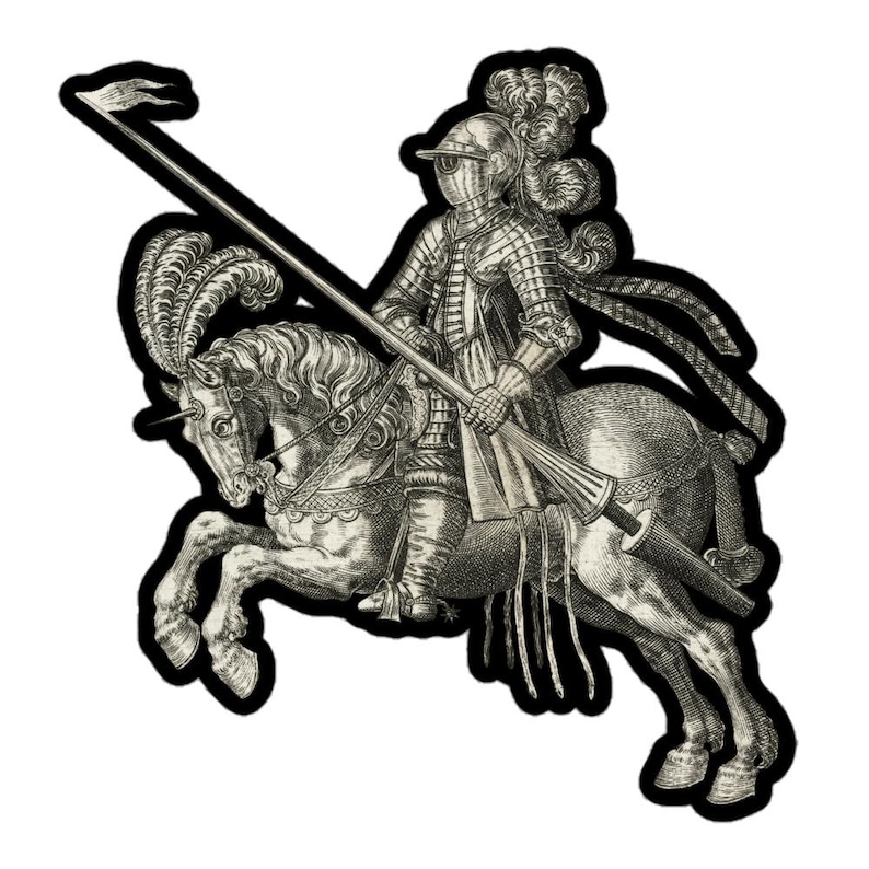 Knight Sticker Style Medieval Knight Sticker, Renaissance Sticker - Etsy