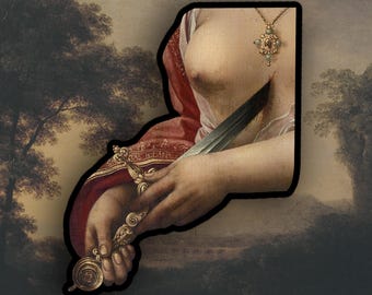 Suicide of Lucretia sticker, Renaissance Art sticker
