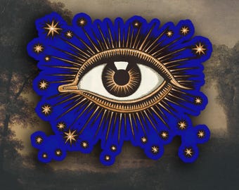 Böses Auge Aufkleber, Drittes Auge Aufkleber, Kunst Aufkleber