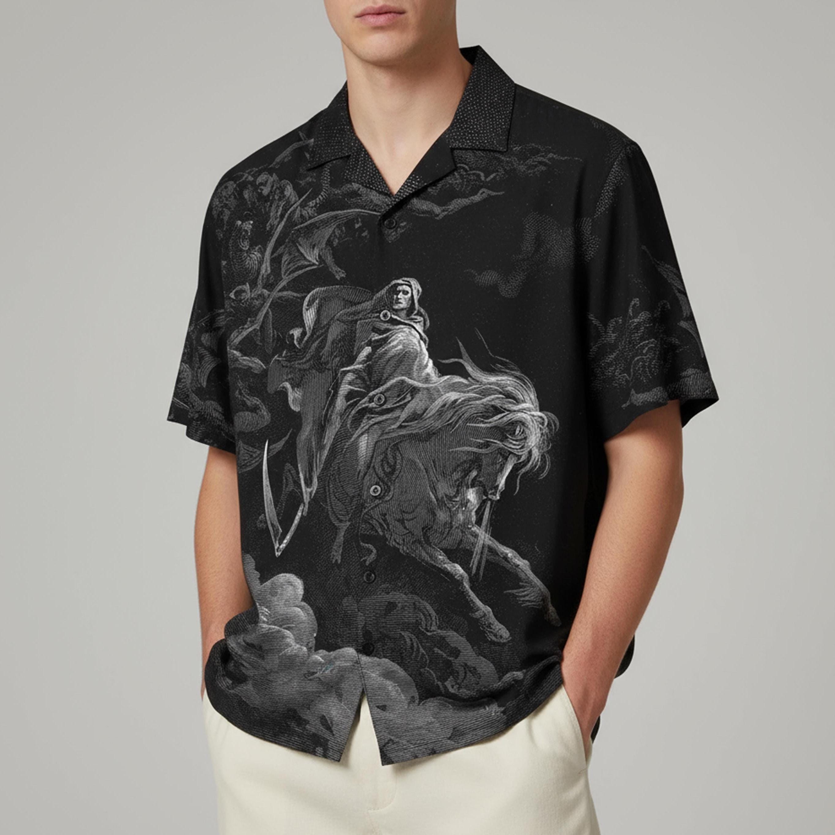Unisex Gustave Doré - the Vision of Death Button up Shirt, Art