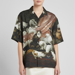 Unisex Cats Button up shirt, Carl Kahler - My Wife's Lovers button up shirt, Fine Art shirt