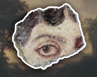 A Roman fresco fragment sticker, Roman Empire Art sticker