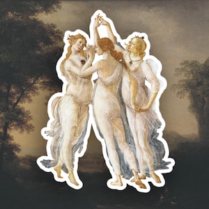 Sandro Botticelli - Three Graces sticker, Renaissance Art sticker