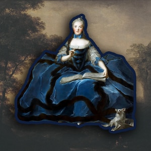 Jean-Marc Nattier - Madame Adelaïde de France-sticker, rococo-esthetische sticker