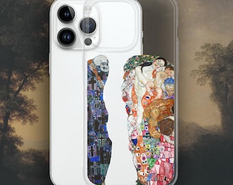 Gustav Klimt - Death and Life iPhone case, Aesthetic Clear Case for iPhone®