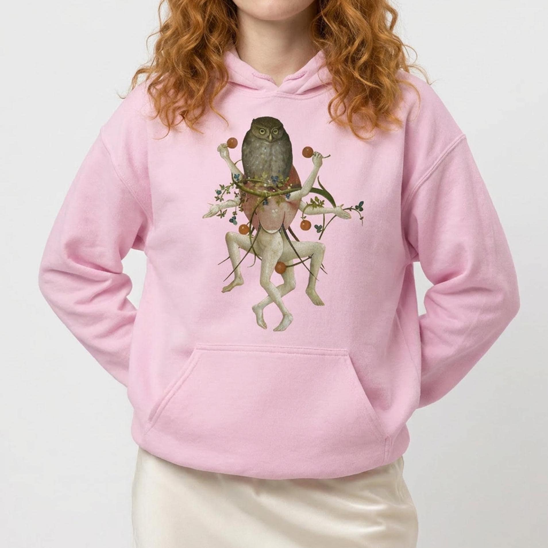 Unisex Hieronymus Bosch hoodie, Bosch Dancing owl hoodie