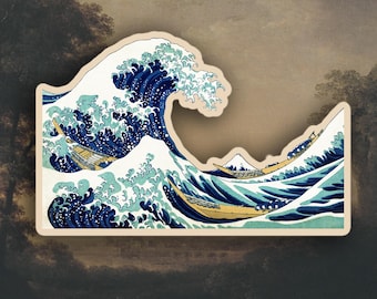 Hokusai - The Great Wave off Kanagawa sticker, Art sticker