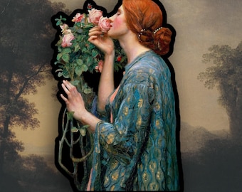 John William Waterhouse - The Soul of the Rose sticker, Pre Raphaelite Aesthetic sticker