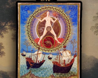 Medieval Luna sticker, Astrology sticker