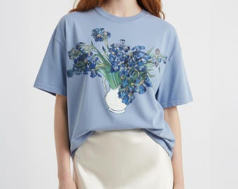 Camiseta Comfort Colors® Vincent van Gogh - Irises, camiseta de historia del arte