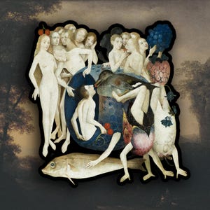 Adesivo de Hieronymus Bosch, adesivo de O Jardim das Delícias Terrenas, adesivo de História da Arte