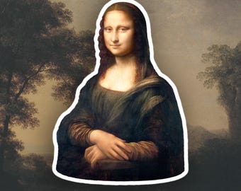 Adesivo Leonardo da Vinci - Mona Lisa, adesivo renascentista, adesivo artístico