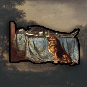 Briton Riviere - Sticker Requiescat, Sticker chien