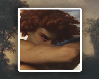 Fallen angel sticker, Renaissance aesthetic sticker