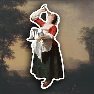 Wilhelm Amberg - Sticker La femme de chambre, sticker Histoire de l'art