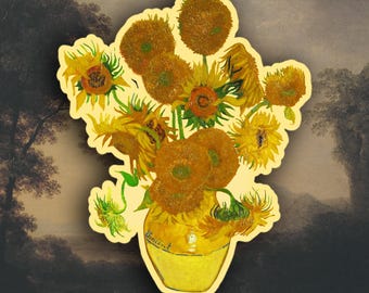 Vincent van Gogh - Sunflowers sticker, Art sticker