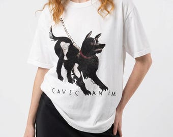 Comfort Colors® Cave Canem Tシャツ、Beware of the dogシャツ