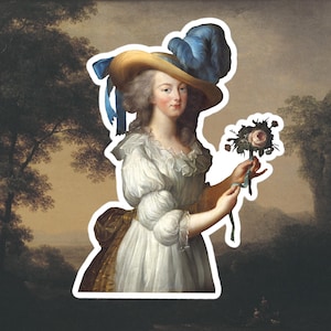Marie Antoinette sticker, Rococo sticker